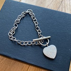 Silver heart bracelet